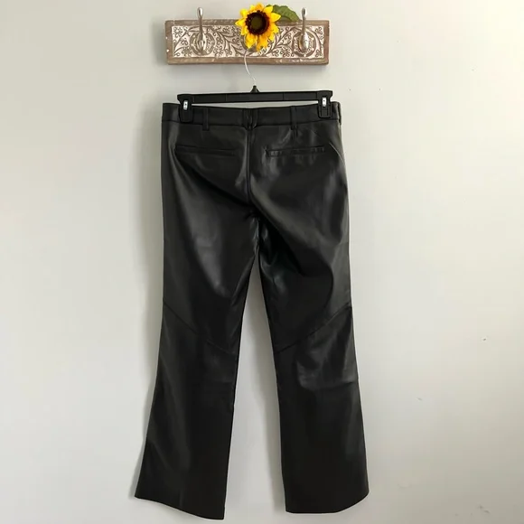 🌟FREE PEOPLE Love Language Black Vegan Leather Low-Rise Pants-Sizes 8 & 10 - Picture 9 of 15